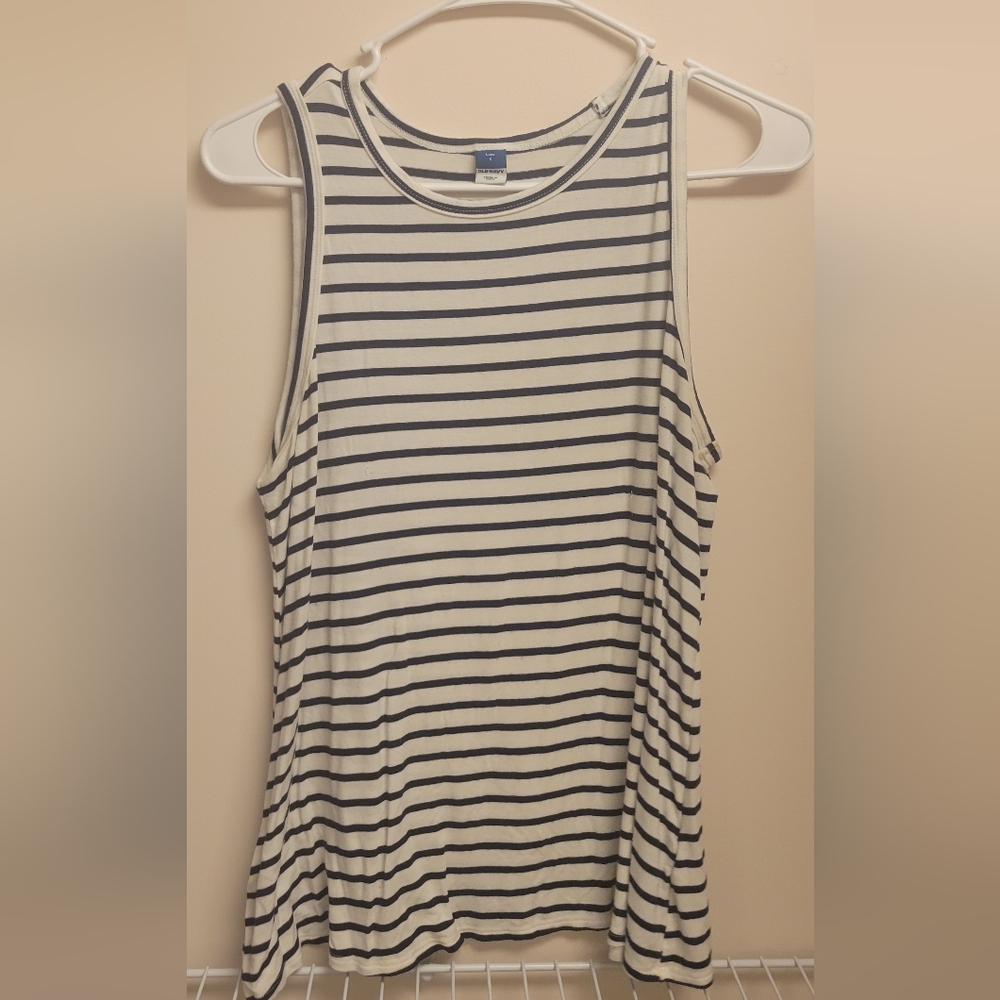 BUNDLE - Old Navy Black and White Striped Tank Top